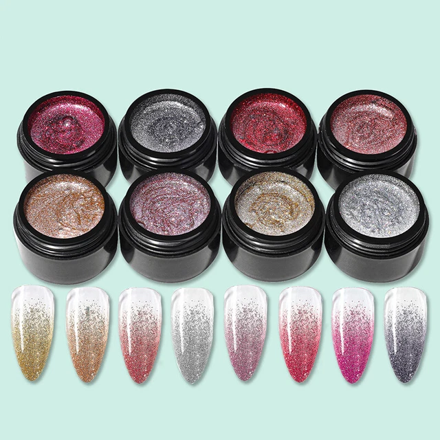 Smalto effetto lucido gel per unghie primer dipinto UV & guidato La ◑