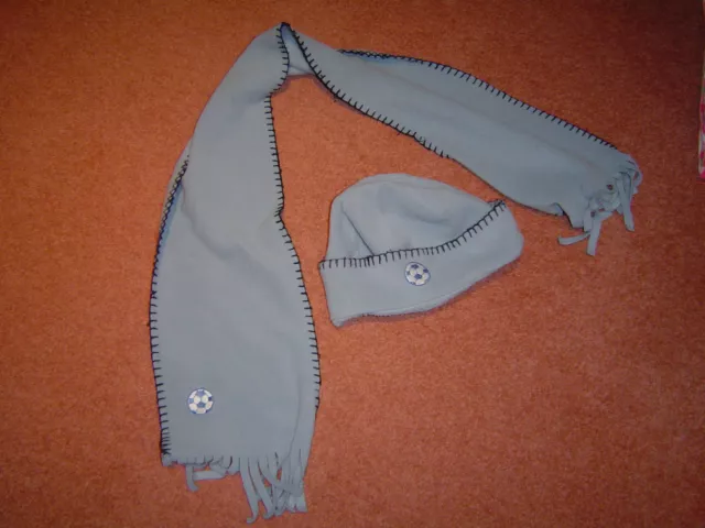 Boys Hat and Scarf Set - Blue - 4 to 7 yrs