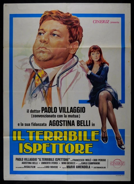 M184 Manifesto 2F Paolo Village Fantozzi Ferguson Il Terrible Inspecteur