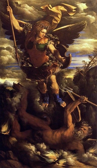 Tableau Sur Toile : L'archange Saint Michel - 50x70 Cm - Neuf - Décoration Murale