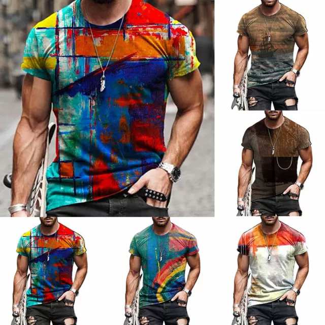 Divertente T-Shirt Con Stampa 3D Per Uomo Moda Casual Manica Corta ☆ ✿ 2