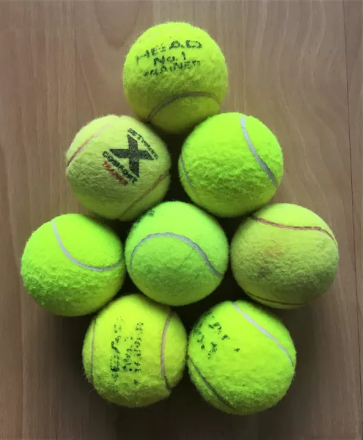 8 gebrauchte Tennisbälle versch. Marken, waschen, spielen, Kostenloser Versand