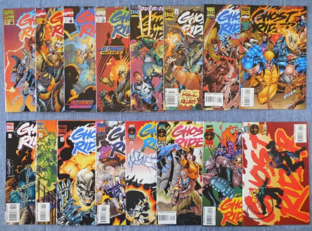 Ghost Rider Vol. 2 Comic Book run lot (16) issues 61 - 76 Punisher Gambit VF