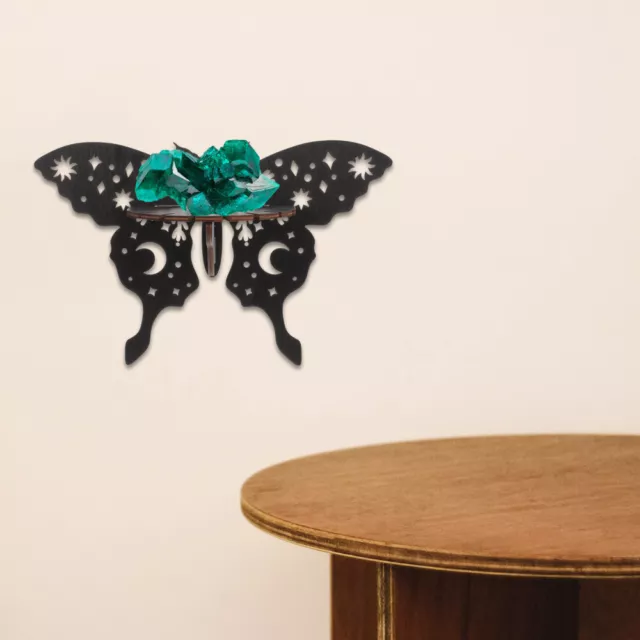 Butterfly Wall Shelf Wooden Floating Display Rack for Home Bedroom-HB