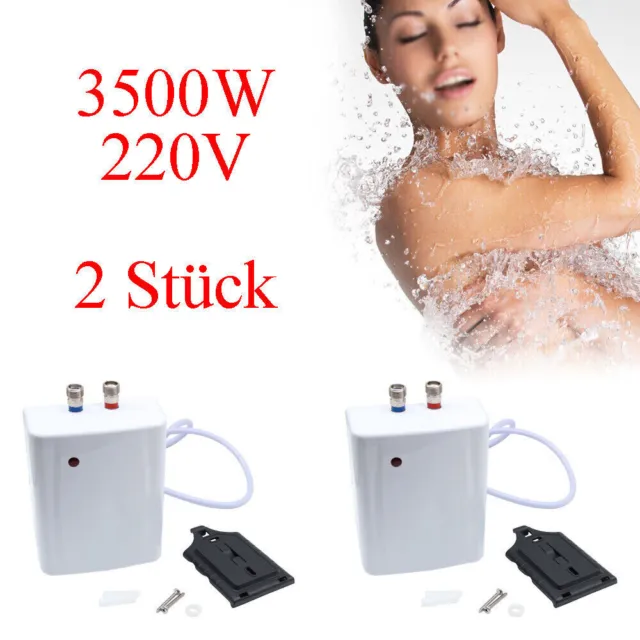 Mini Elektrischer Durchlauferhitzer 3.5 kW 230 V, für Küche Badezimmer 3500W