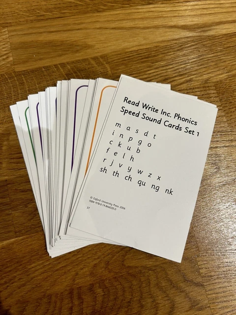 READ WRITE INC Phonics Speed Sounds Set 1 Flash Cards £4.99 - PicClick UK