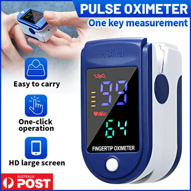 Finger Pulse Oximeter Blood Oxygen Saturation Professional Heart Rate Monitor