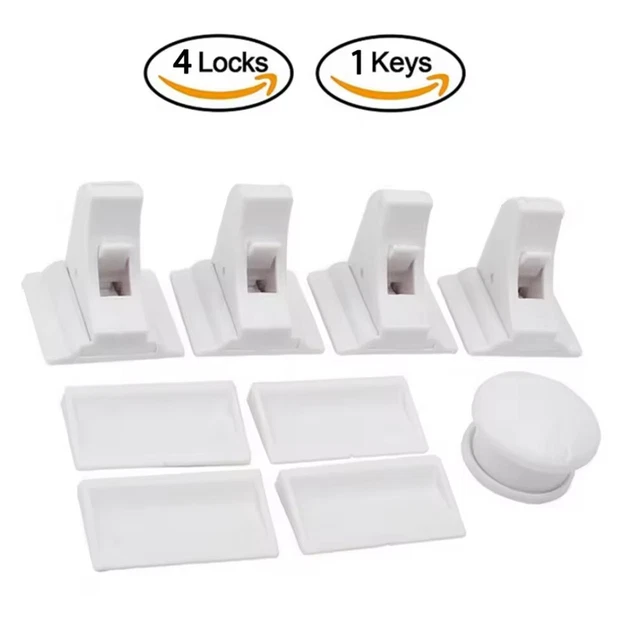 Blocca Cassetti Per Bambini - 12 Pezzi Con Adesivi Forti, Sicurezza Antiapertura Per Bambini E Animali - Foto 8