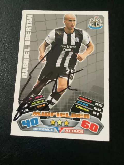 Signed Gabriel Obertan Newcastle United Football Match Attax Card