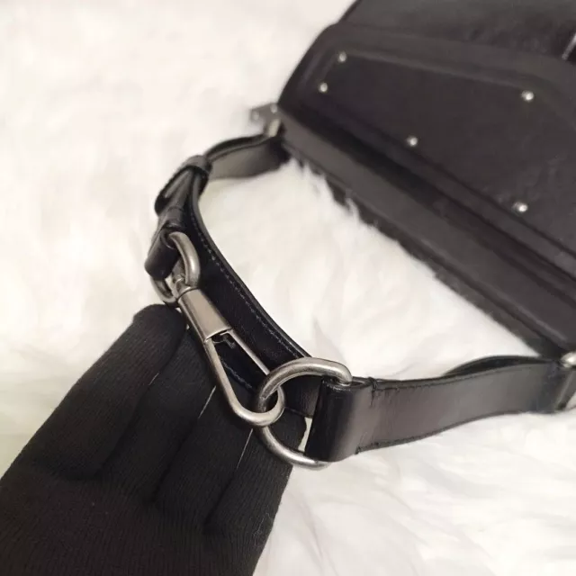 VINTAGE YVES SAINT Laurent Rive Gauche Archive Studs Leather Handbag ...