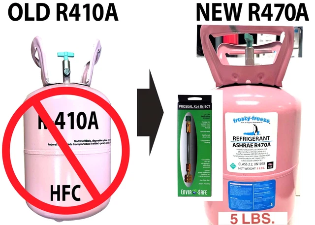 R470a (HFO) 5 lb "NO-HFC's" ASHRAE Certified, EPA SNAP Approved ProSeal Injector