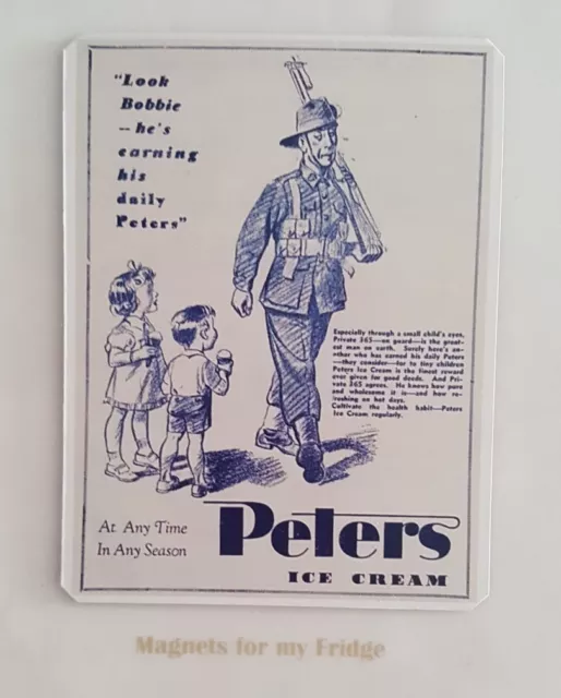 Vintage 1940 Peters Ice Cream Advertisement Fridge Magnet - M638 Pdf