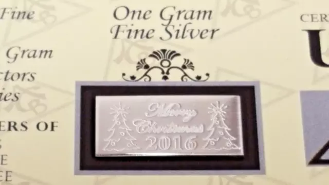 SILVER x20 Merry Christmas 2023 ACB 1 Gram Bar 999 WITH Certificate Gr8 Gift$