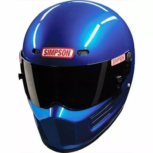 Simpson Super Bandit Helm Snell Sa2020 Blau Metallisch Farbe Msa M6 Fia