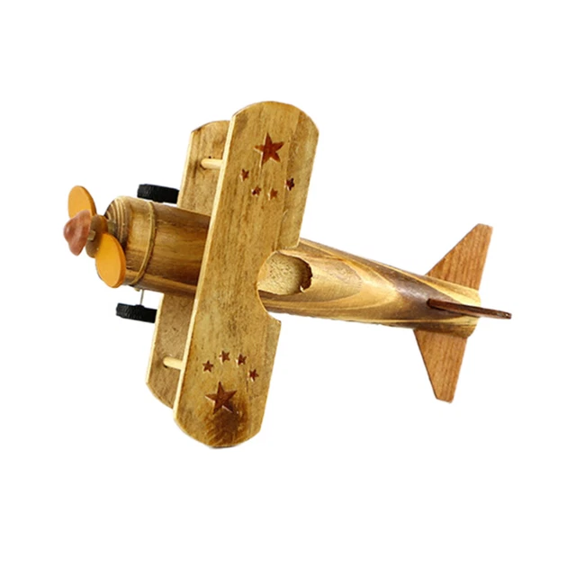 Schreibtischaufsatz Kinderhandwerk Ebene Dekor Flugzeugmodell Bambus