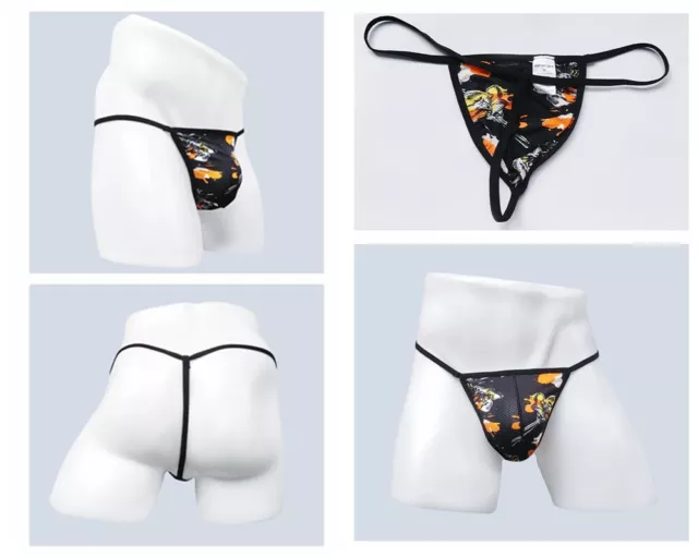 Men Thongs G-string Sexy Underwear Low Rise Jockstrap T-back Fashion Underpants 2