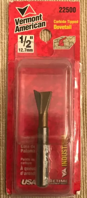 Vermont American - 1/2" Dovetail Router Bit - 1/4" Shank