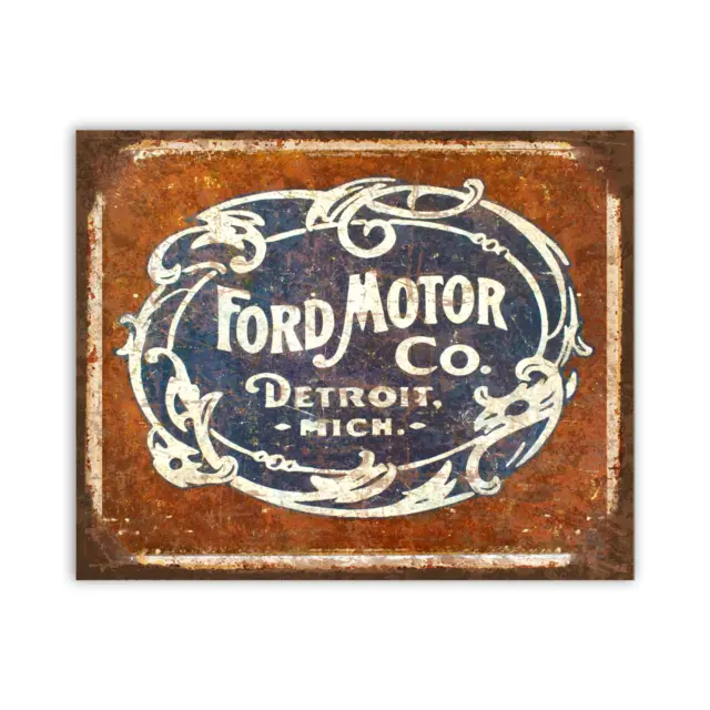 Ford motor Detroit metal sign retro style rusted sign vintage ford Ford vintage