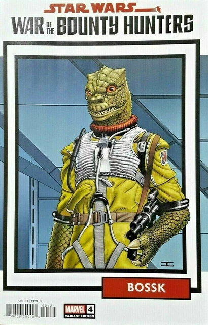Star Wars: War of the Bounty Hunters #4 Cassaday Bossk Trading Card Variant 2021