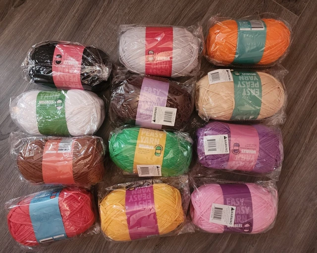 EASY PEASY WOOBLES Yarn Lot Complete Set 12 Unopened Skeins 180.00