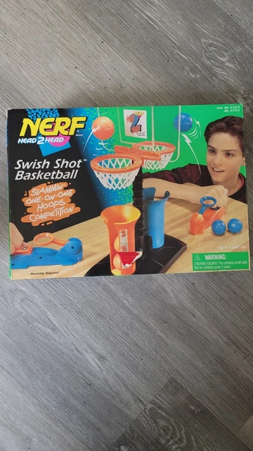 Vintage 1996 NERF Swish Shot Toy Basketball Game Head 2 head rare 90s - 19v Vintage 1996 NERF Swish Shot Toy Basketball Game Head 2 head rare 90s - 19v