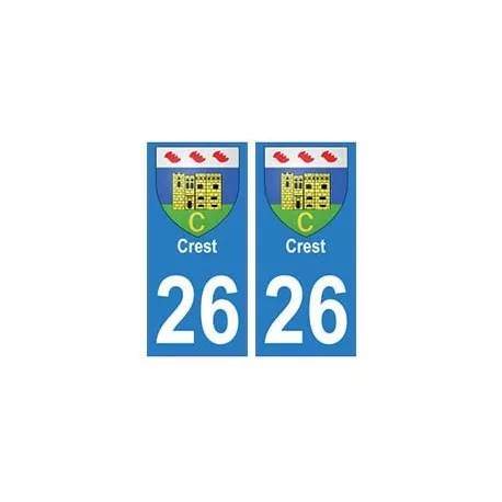 26 Crest blason autocollant plaque stickers ville droits