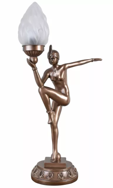 Puristische Tischlampe Art Deco Tänzerin Tischleuchte Bauhaus II-Wahl B-Ware