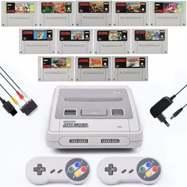 SNES Super Nintendo Konsole mit Spiele,Controller Super Mario Kart,Zelda 🕹️🎮👾