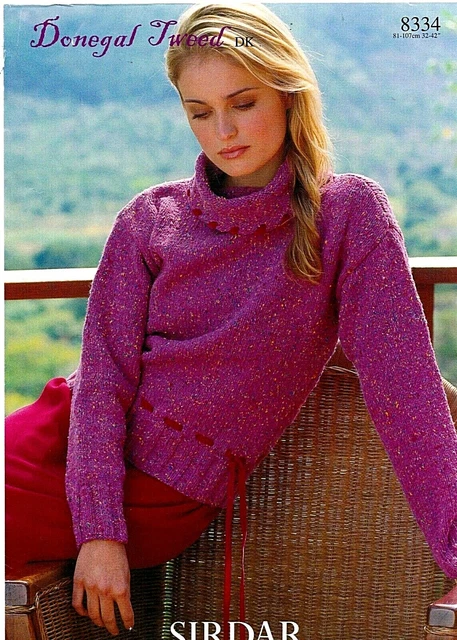 SIRDAR DONEGAL TWEED DK Knitting pattern Women Sweater 0.85