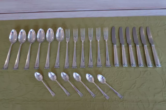 Bruckmann Jugendstil Besteck 800er Silber  6 Pers.  24 Teile 1370 Gr.