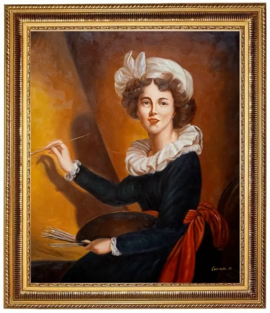 Ölbild Selbstportrait,Louise-Élisabeth Vigée-Lebrun Ölgemälde HANDGEMALT,50x60cm