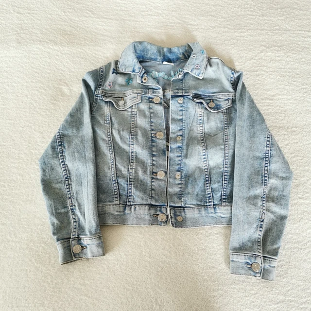 Girls 8yrs Bundle Clothes Hardly Worn or NEW - Denim Jacket Hoody Trousers Tops 2