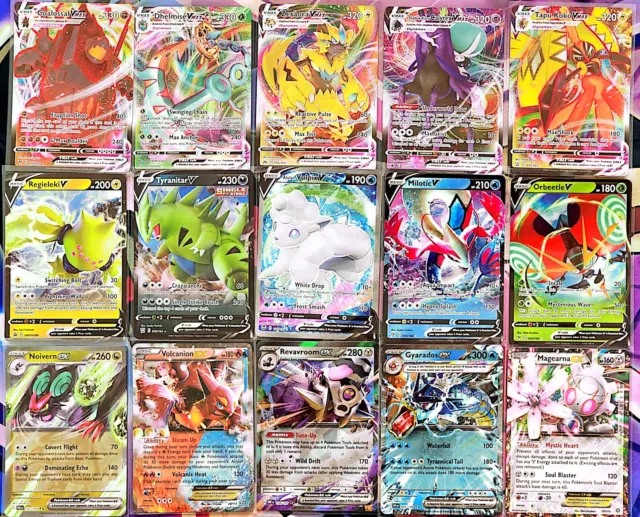 200 Pokemon Cards Bulk Lot 2x Ultra Rare V 24 Rares & Shiny Holo