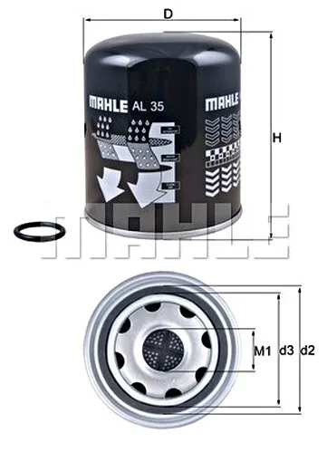MAHLE Compressed Air System Dryer Cartridge For MERCEDES ATEGO 3 13- 0004292097