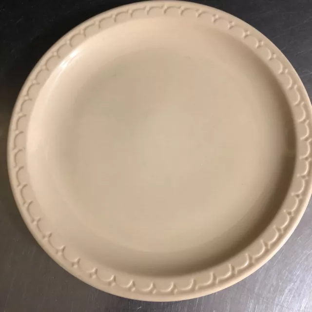 Syracuse China Restaurant Ware Econo Rim Plate Beige Sand Round Made USA MCM