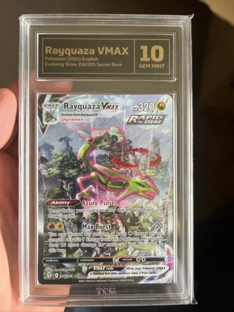 Rayquaza VMAX Evolving Skies 218/203 Secret Rare PSA 10 GEM MINT