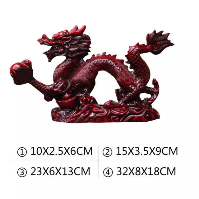 Chinese Feng Shui Dragon Statue Figurine Home Decoration for Luck & Success Gift