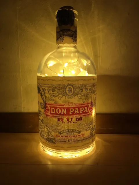 Don Papa Rum Flasche LED Lampe Lichterkette Upcycling