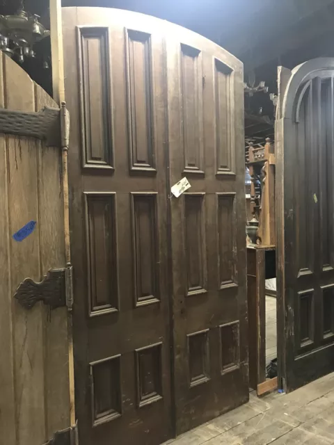 Massive Pair Walnut Entry Doors Antique Entry Doors Raised Panel Walnut Entry
