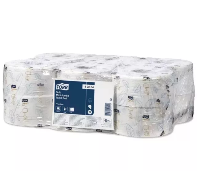 Tork T2 Mini Soft Jumbo Basic Roll White Paper - Pack of 12 Rolls 12x170M