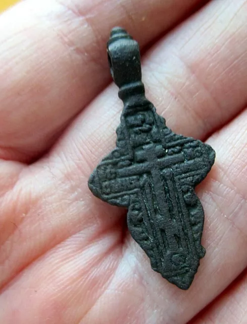 Ancient Old Believer Bronze Cross Female (2526)