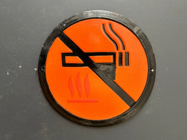 DO NOT SMOKE WARNING SIGN Vintage European Industrial Enamel Signs Decoration