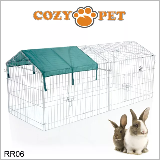 Rabbit Run by Cozy Pet Galvanised for Outdoor Use Guinea Pig Playpen Hutch RR06
