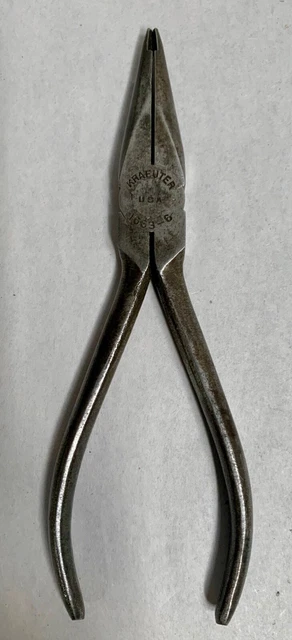 Vtg Kraeuter Tools No. 1663-6 Unique Specialty Needle Nose Pliers USA Tool (A5)