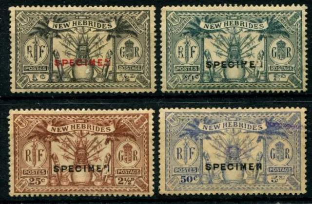 NEW HEBRIDES 1925 SPECIMEN SG43s/47s (NO 44s)