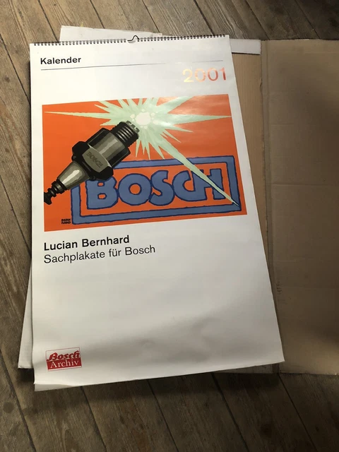 8 große Plakate / BOSCH Plakat Kalender 2001, Lucian Bernhard, Bosch Archiv !