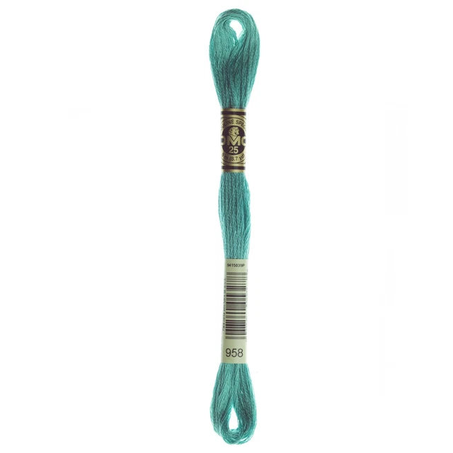 Paquete de 12 hebras bordado algodón 8,7 yardas verde marino oscuro -117-958