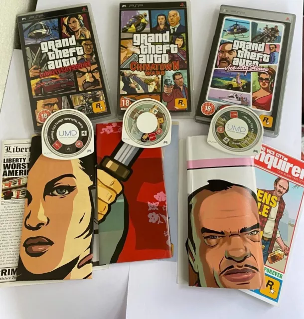 psp GRAND THEFT AUTO Vice City Stories + MAP (Works on US Consoles) Region  Free