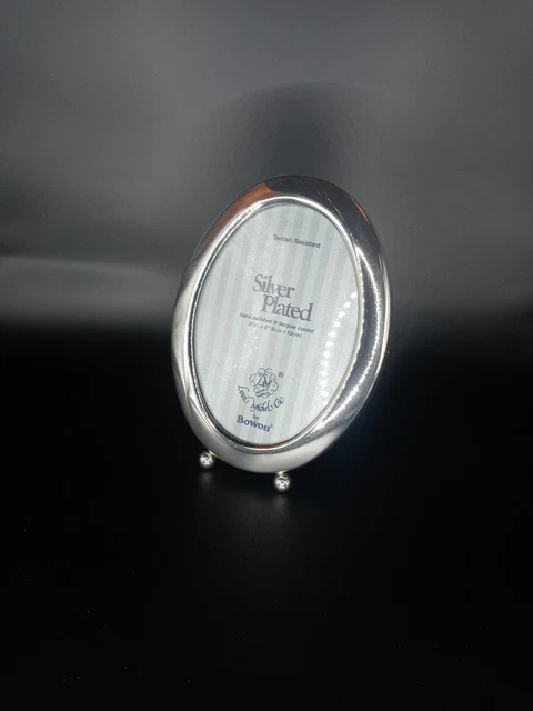 Vintage Korean Silver plated Photo Frame 3 1/2" x 5" By BOWON