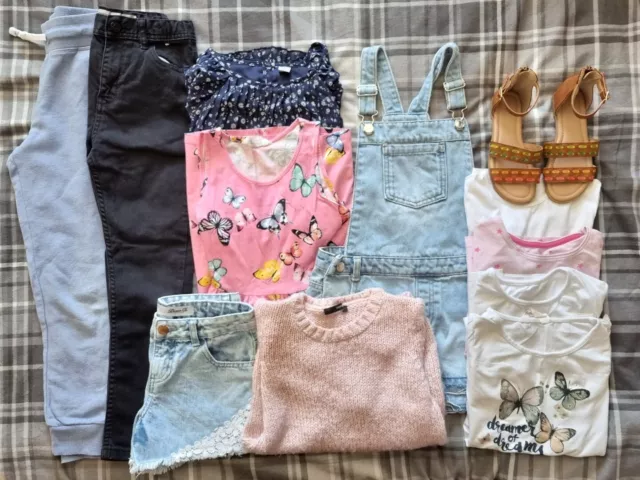 Girls Clothes Bundle Age 8-9 Years Shorts Denim Jeans Dungarees Summer Spring
